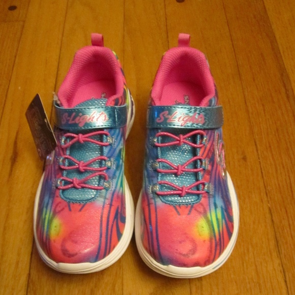 Skechers Other - NEW SKECHERS POWER PETAL LIGHT UP SHOES GIRLS 3